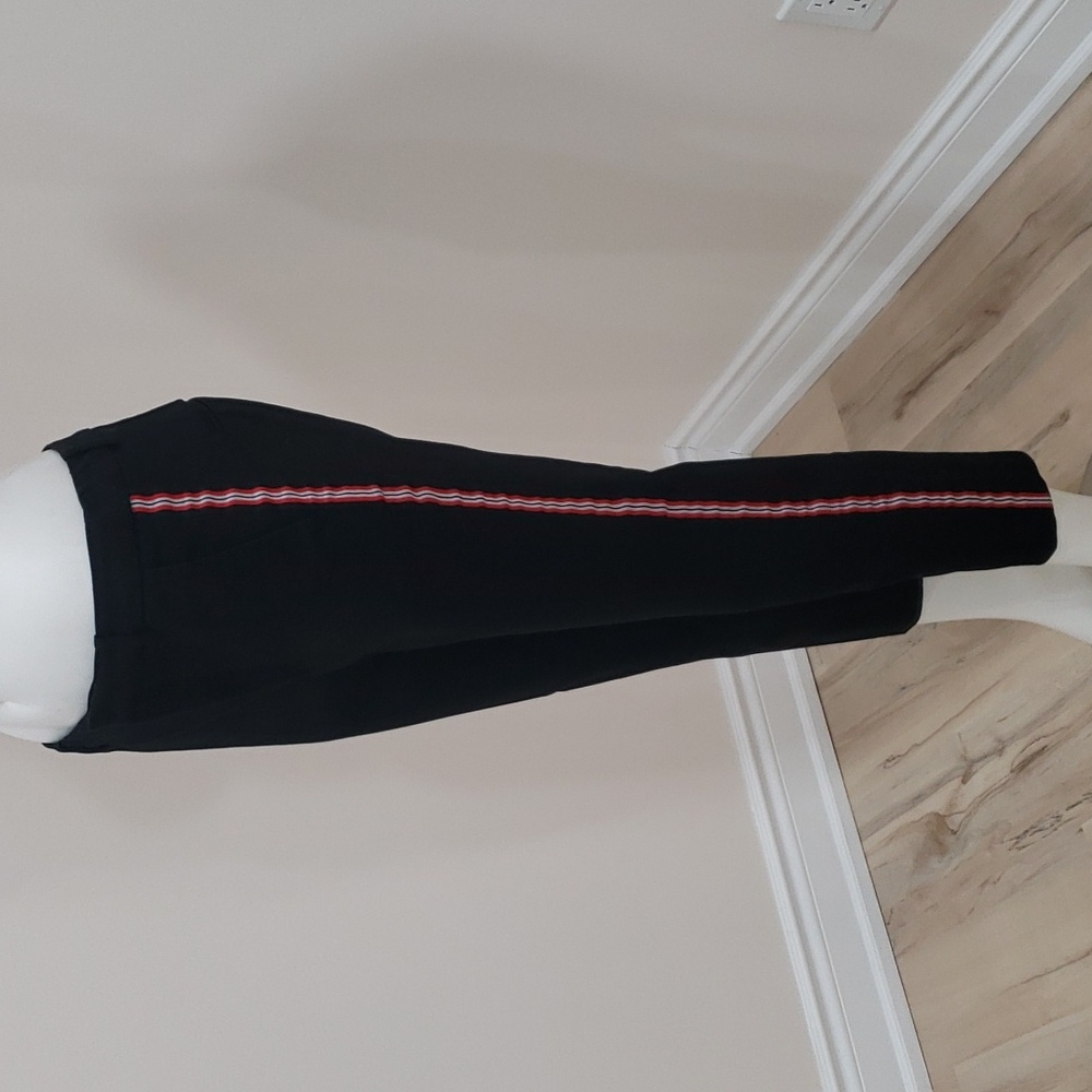Zara mid-rise striped ankle pants